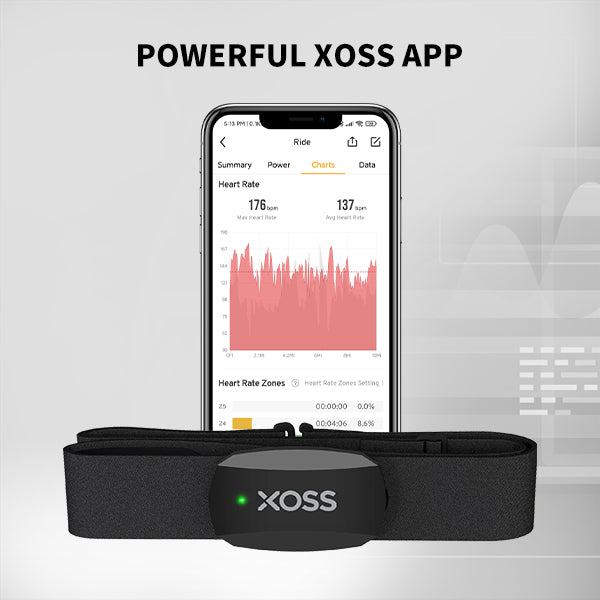 XOSS X2 Heart Rate Monitor Chest Strap Bluetooth 4.0 Wireless Heart Rate with Chest Strap Bluetooth&ant+) - XOSS.CO