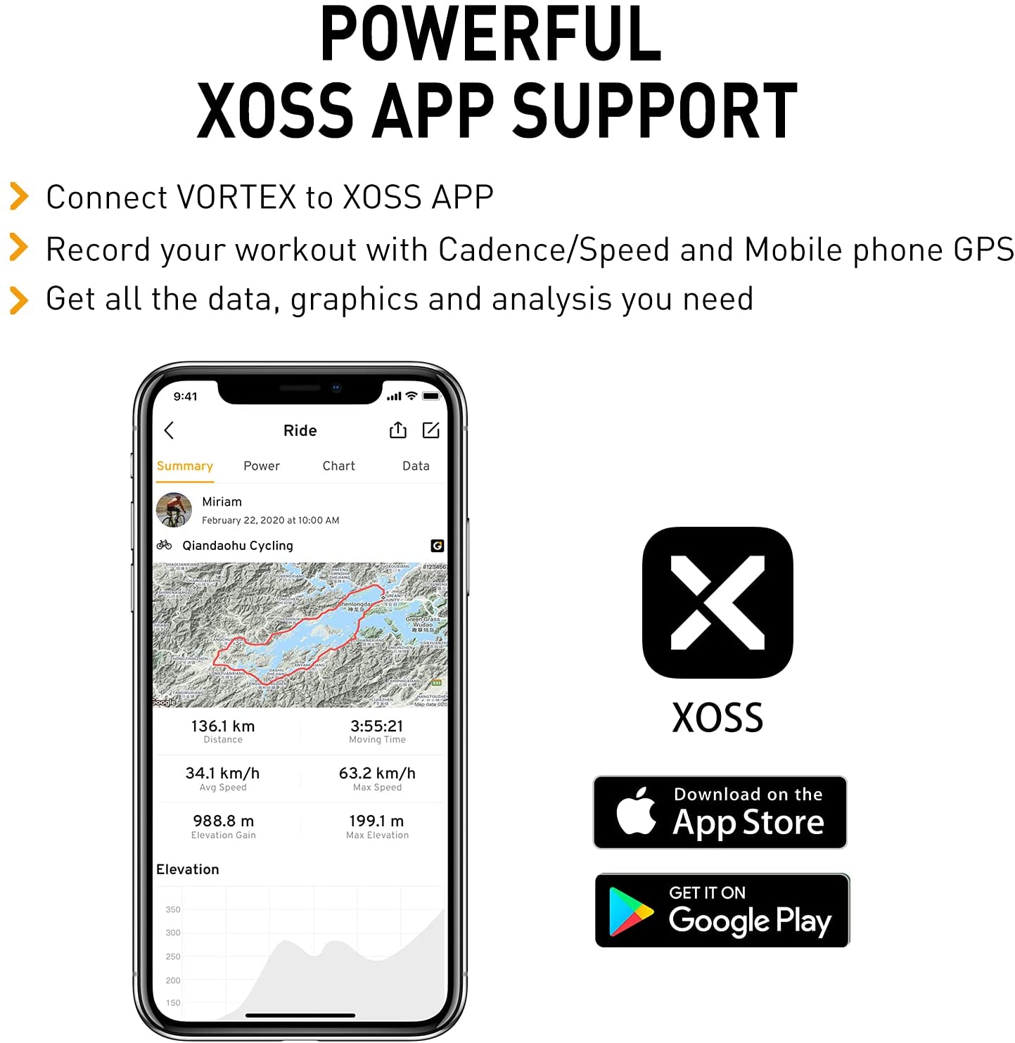 XOSS Bike Cadence and Speed Sensor Vortex Wireless IPX7 Waterproof - 300 Hours Dual Modes Bike Sensor ANT+/Bluetooth 4.0 Compatible for Cycling Computer - XOSS.CO