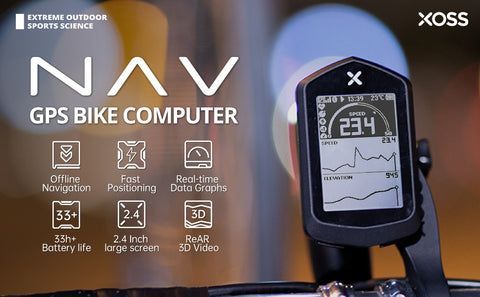 NAV navigation bike computer & case & mount & & X2 heart rate sensor & Vortex candence/speed sensor - XOSS.CO